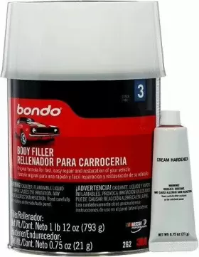 00262 3m 1.57 262 262- Bondo Body Filler 1 Quart With Hardener Product