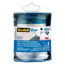 3m 313041787787 Scotchblue Pre-taped 24 Inch X 30 Yds. Painters Plastic Sheeting With Dispenser