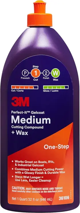 36106 3m Perfect-it Gelcoat Medium Cutting Compound Wax 1 Quart