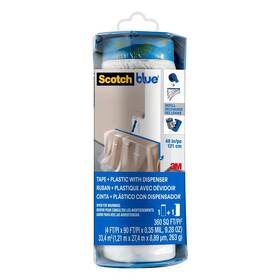 3m 445007434459 Scotchblue 4 Ft. X 90 Clear Pre-taped Painters Plastic Sheeting