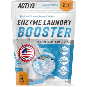B0cjh9drm6 Active Enzyme Laundry Booster Odor Remover 2 Lbs Unscented Enzymatic Clothes Stain Clea