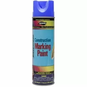 Aervoe 088193002544 254 Fluorescent Blue Construction Marking Paint - 20-oz Cans 17-oz