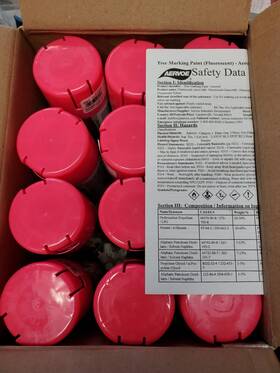 Aervoe 088193006917 691 Tree Marking Paint Fluorescent Pink 16oz. Can Case Of 12