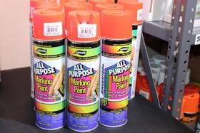 Aervoe 1390 15 Oz. All Purpose Inverted Marking Paint Fluorescent Red - 10-pack