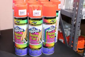 1390 Aervoe 15 Oz. All Purpose Inverted Marking Paint Fluorescent Red - 10-pack