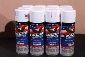 S193 Aervoe Semi-gloss White Zynolyte Enamel Spray Paint 16 Oz. Cans - 12-pack