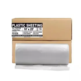 Cloth-10 Aluf Plastics 744110712827 6 Mil Heavy Duty Clear All Purpose Vapor And Barrier Sheet Tarp/drop Ft