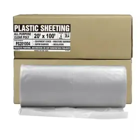 Aluf Plastics 744759026965 4 Mil 20 Ft. X 100 Clear All Purpose Poly Sheeting Extra Strong