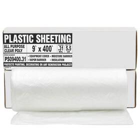 Aluf Plastics B08m477frs 7.8 Mil Clear Vapor Barrier Sheet Tarp 9ftx400ft Moisture