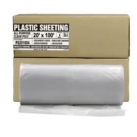 Ps201004 Aluf Plastics Clear All Purpose Poly Sheeting Extra Strong 4 Mil 20ft X 100ft