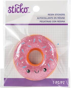 American Crafts Stirs-99922 Sticko Resin Sticker-donut -
