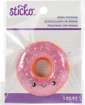 Stirs-99922 American Crafts Sticko Resin Sticker-donut -