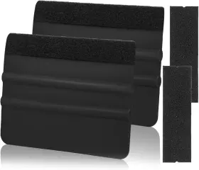 A13ad001bk2 Amzdepot Squeegee For Vinyl 2 Pcs With Extra Felt Pack Black