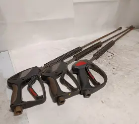 Al36 Annovi Reverberi Lot Of 3 High Pressure Spray Guns Incl. Ar And 2 Unbranded With 36 Inch Wands