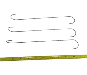 Hs062-10 Argon 50pk 10 Inch Powder Coating S Shape Hooks Hangers 90 Degrees Angle 0.062 Wire