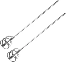 Ap00150bo Auto-plaza 2x Silver Sds Spiral Mixing Paddle Paint And Mud Mixer Whisk For Drill In