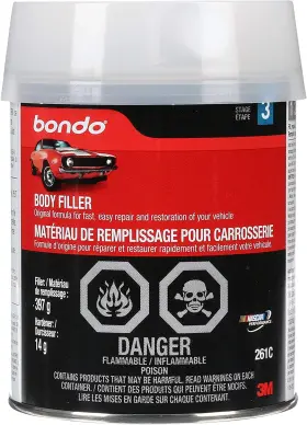 Bakyardmechanic 445016188176 Bondo Body Filler Original Formula For Fast Easy Repair And Restoration Of Your