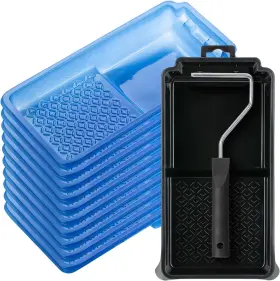 Eapz012b417 Bates Choice Bates- 4 Inch Paint Tray Set 12 Pcs Black And Blue 1x
