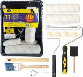 Le23 Bates Choice Paint Roller - Brush 9 Inch 4 11 Pcs Black/yellow Handle