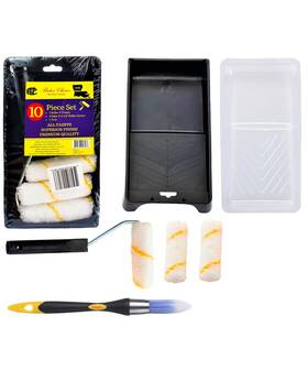Bates Choice Nksr004b315 Bates- Paint Tray Set 10 Pcs 4-inch Roller Kit 4 Inch Black