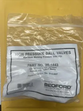 214-037 Bedford 223960 29-1504 291443 5000 Psi Ball Valve Replaces Graco