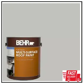 Rp-11 Behr 744110415667 1 Gal. #rp-11 Gravel Gray Flat Multi-surface Exterior Roof Paint
