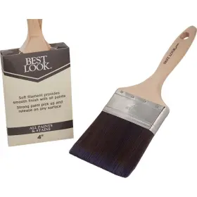784565 Best Look 009326770598 4 Inch Flat Polyester Paint Brush