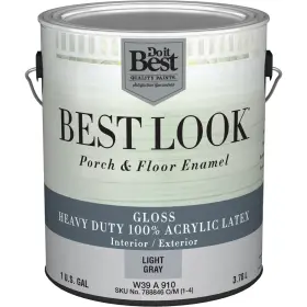 W39a00910-16 Best Look 1 Gal. Light Gray Base Heavy-duty Acrylic Latex Gloss Porch And Floor