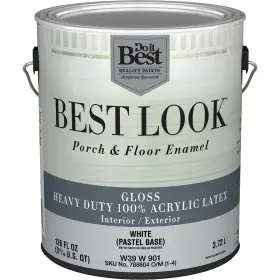 W39w00901-16 Best Look 1 Gal. White/pastel Base Heavy-duty Acrylic Latex Gloss Porch And Floor