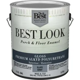 W43a00737-16 Best Look 1 Gal. Slate Gray Polyurethane Gloss Porch And Floor Enamel
