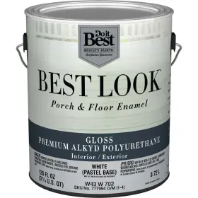 W43w00702-16 Best Look 1 Gal. White Pastel Base Polyurethane Gloss Porch And Floor Enamel Sim
