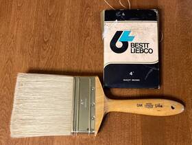 Bestt Liebco 551480600 New Vintage 4 Inch Oak 100% Chinese Bristle Paint / Stain Brush
