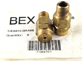 4gs10 Bex 1/4gs10 New Brass Full Cone Spray Nozzle Two Piece Body Lot Of 2