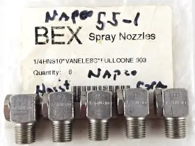 4hns10 Bex 1/4hns10 New Vaneless Fullcone Nozzle 303 Stainless Steel Lot Of 5