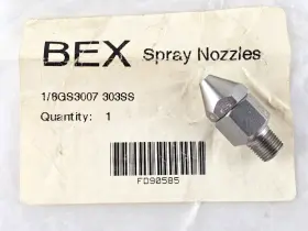 8gs3007 Bex 1/8gs3007 New Narrow Spray Pattern Nozzle 303 Stainless Steel 30 Full Cone