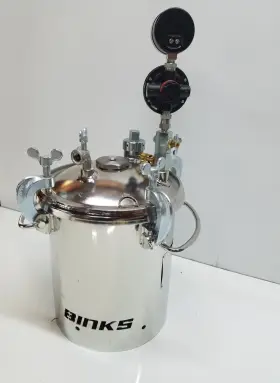 09107031 Binks Carlisle Mdmt-20 183s 2 Gal Asme Certified Stainless Steel Pressure Tank