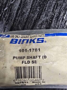 Binks 101-1781 Pump Shaft Nos