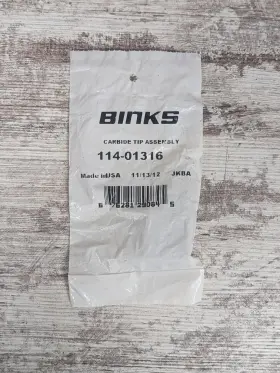 114-01316 Binks Flat Tip Assembly .013 Orifice 16 Inch Pattern Oem