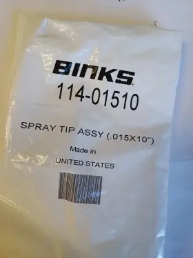 114-01510 Binks Air Assist Airless Spray Gun Tip Aa .015x10 Inch