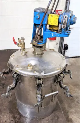1416-689 Binks 5 Gallon 110psi Stainless Agitated Mixing Tank 1 Inch Bottom Outlet M7fl #1
