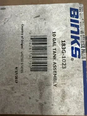 183g-1023 Binks 10gal Tank With Fill Port Indirect Drive Agit