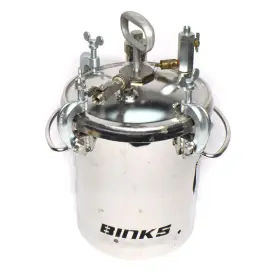 183s-200 Binks Pressure Tank Stainless Steel Paint Pot Gal Asme 110 Psi 2-gallon