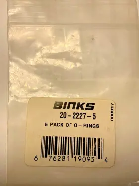 20-2227-5 Binks 20-5740-5 New Old Stock O-rings