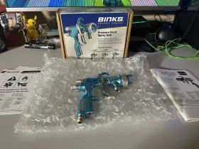 2465-12hv-32s0 Binks 2465-12hv-32so Trophy Pressure Feed Hvlp Spray Gun With 1.2mm Nozzle -