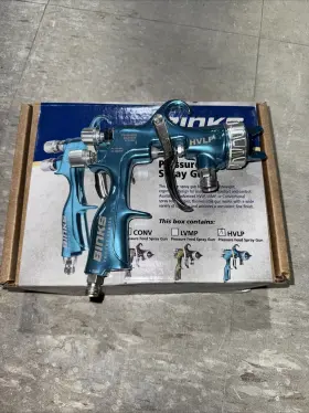2465-14hv-32s0 Binks Trophy Pressure Feed Hvlp Spray Gun - It Is Lightly Used