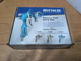 2465-16hv-32s0 Binks Trophy Pressure Feed Hvlp Spray Gun With 1.6mm Nozzle -