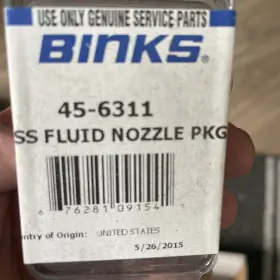 45-6311 Binks 63ass Fluid Nozzle Pkgd New Genuine