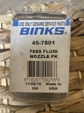 45-7801 Binks 78ss Fluid Nozzle Pk New