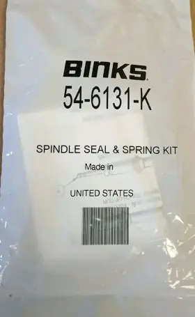54-6131-k Binks Spindle Seal And Spring Kit. For The Trophy Gun