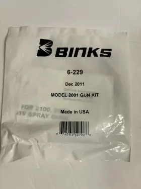 6-229 Binks Spray Gun Repair Kit Genuine Parts